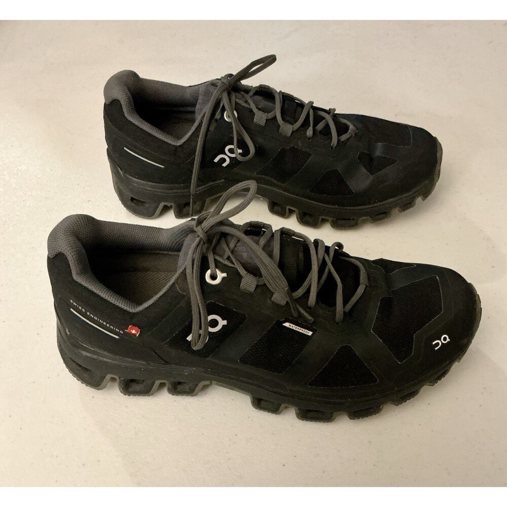 On Cloudventure Waterproof Women 7.5 Black Trail Running Shoes Missiongrip